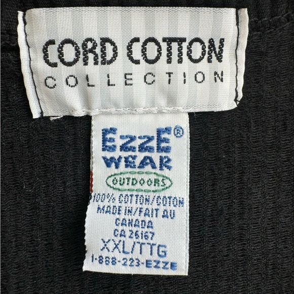 Ezze wear Cord cotton collection shirt jacket ribbed size XXL black button down - Picture 4 of 6